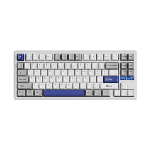 EWEADN SMART875 Silver - Gray - Blue Carbon Fiber Mechanical keyboard RGB Wired&Wireless (Red Hare switch) - I Gaming Computer | Australia Wide Shipping | Buy now, Pay Later with Afterpay, Klarna, Zip, Latitude & Paypal