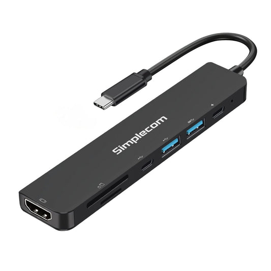 Simplecom CH547 USB-C 7-in-1 Multiport Adapter USB Hub HDMI Card Reader PD - I Gaming Computer | Australia Wide Shipping | Buy now, Pay Later with Afterpay, Klarna, Zip, Latitude & Paypal