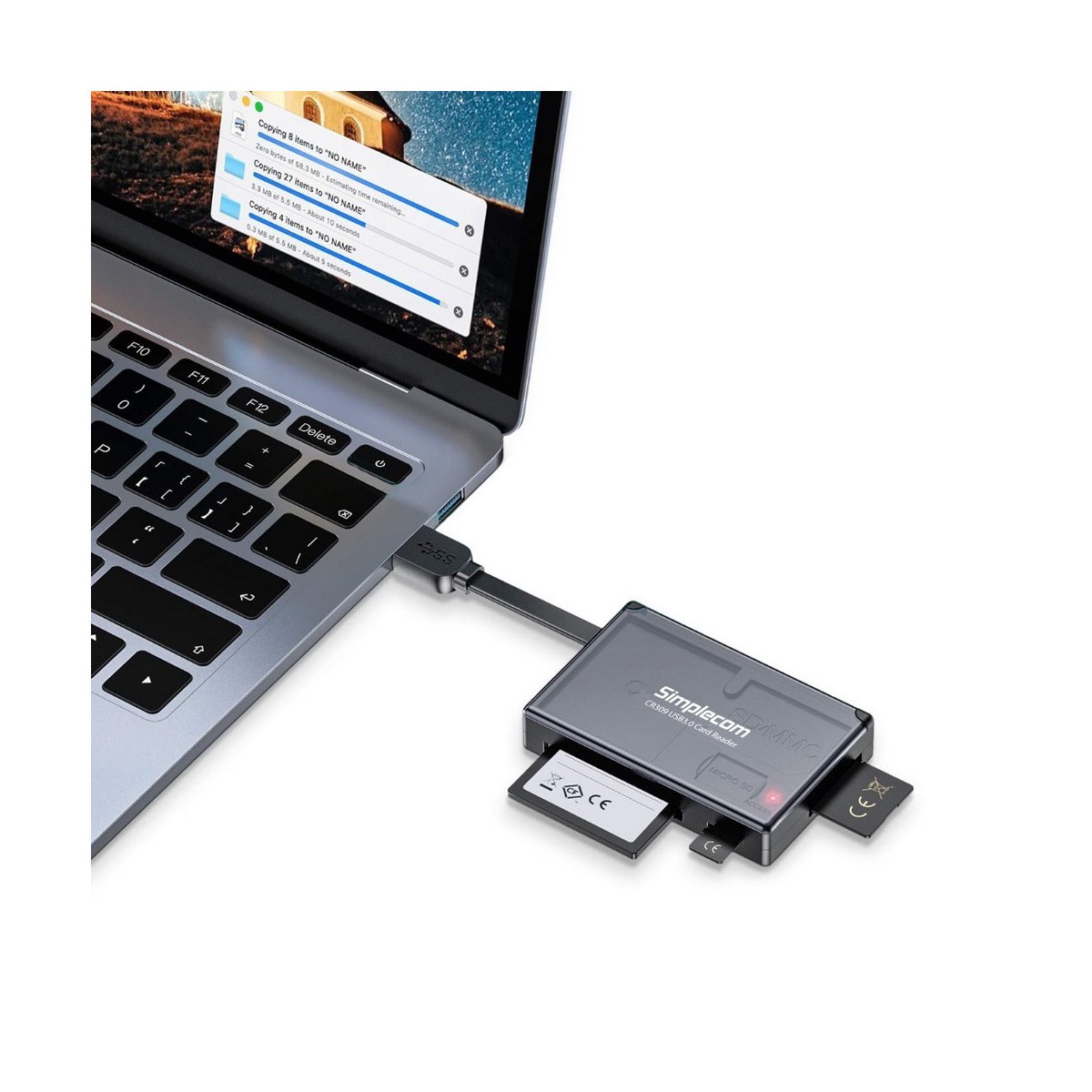 Simplecom CR309 3-Slot SuperSpeed USB 3.0 Card Reader with Card Storage Case - I Gaming Computer | Australia Wide Shipping | Buy now, Pay Later with Afterpay, Klarna, Zip, Latitude & Paypal
