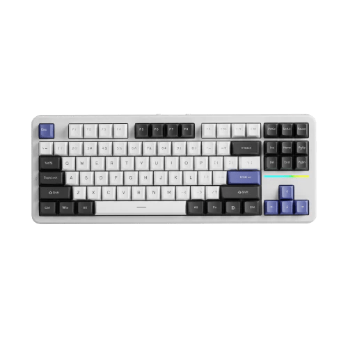 EWEADN X87 Blue - White Mechanical keyboard RGB Wired&Wireless (Coconut switch) - I Gaming Computer | Australia Wide Shipping | Buy now, Pay Later with Afterpay, Klarna, Zip, Latitude & Paypal
