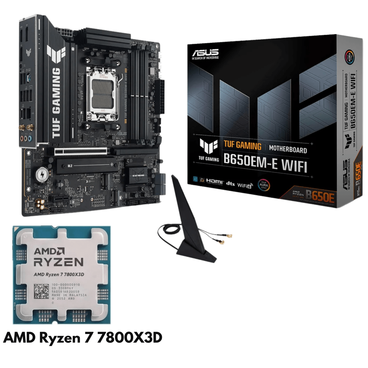 Bundle - AMD Ryzen 7 7800X3D CPU + ASUS TUF GAMING B650EM-E WIFI AM5 Micro-ATX Motherboard - I Gaming Computer | Australia Wide Shipping | Buy now, Pay Later with Afterpay, Klarna, Zip, Latitude & Paypal