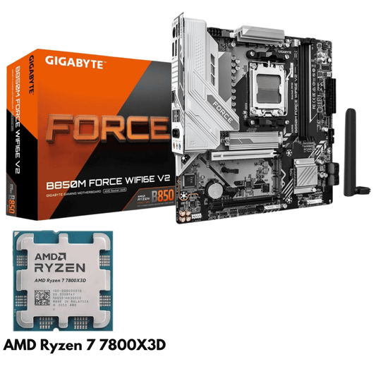 Bundle -  Gigabyte B850M FORCE WIFI6E V2 Motherboard + Ryzen 7 7800X3D CPU