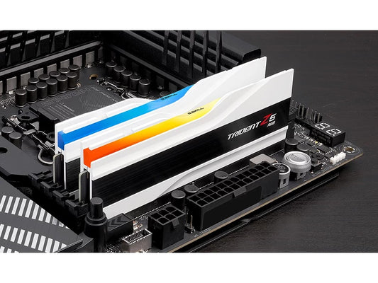 G.Skill Trident Z5 RGB 64GB (2x 32GB) DDR5 6000MHz CL36 Desktop Memory - White - I Gaming Computer | Australia Wide Shipping | Buy now, Pay Later with Afterpay, Klarna, Zip, Latitude & Paypal