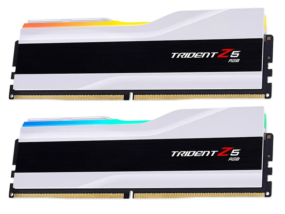 G.Skill Trident Z5 RGB 64GB (2x 32GB) DDR5 6000MHz CL36 Desktop Memory - White - I Gaming Computer | Australia Wide Shipping | Buy now, Pay Later with Afterpay, Klarna, Zip, Latitude & Paypal