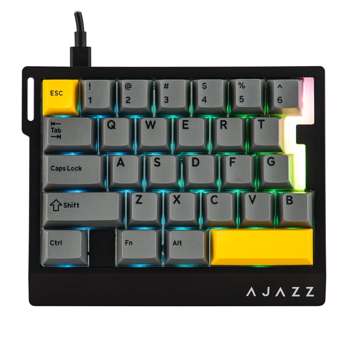 Ajazz AK029 Black - Yellow Compact 29 - Key Magnetic keyboard RGB Wired (Ice lsland switch) - I Gaming Computer | Australia Wide Shipping | Buy now, Pay Later with Afterpay, Klarna, Zip, Latitude & Paypal