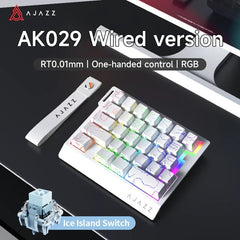 Ajazz AK029 White Compact 29 - Key Magnetic keyboard RGB Wired (Ice lsland switch) - I Gaming Computer | Australia Wide Shipping | Buy now, Pay Later with Afterpay, Klarna, Zip, Latitude & Paypal