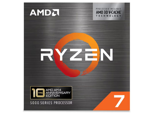 AMD Ryzen 7 5800X3D 8 Core 16 Thread Up to 4.5GHz AM4 - No HSF Retail Box - 10th Anniversary Edition