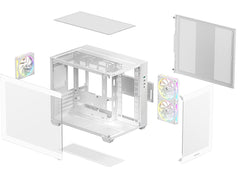 DeepCool CG330 3F WH Micro - ATX Compact PC Case - White - I Gaming Computer | Australia Wide Shipping | Buy now, Pay Later with Afterpay, Klarna, Zip, Latitude & Paypal