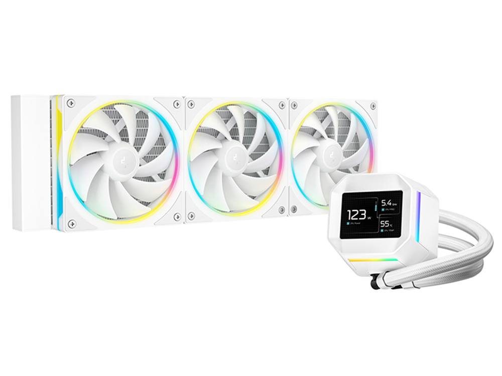 DeepCool LM360 LCD Display 360mm ARGB AIO Liquid CPU Cooler - White - I Gaming Computer | Australia Wide Shipping | Buy now, Pay Later with Afterpay, Klarna, Zip, Latitude & Paypal