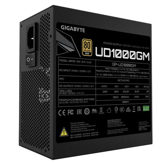 Gigabyte 1000W 80+ Gold Fully Modular PCIe 5.1 ATX 12V v3.1 Power Supply - I Gaming Computer | Australia Wide Shipping | Buy now, Pay Later with Afterpay, Klarna, Zip, Latitude & Paypal