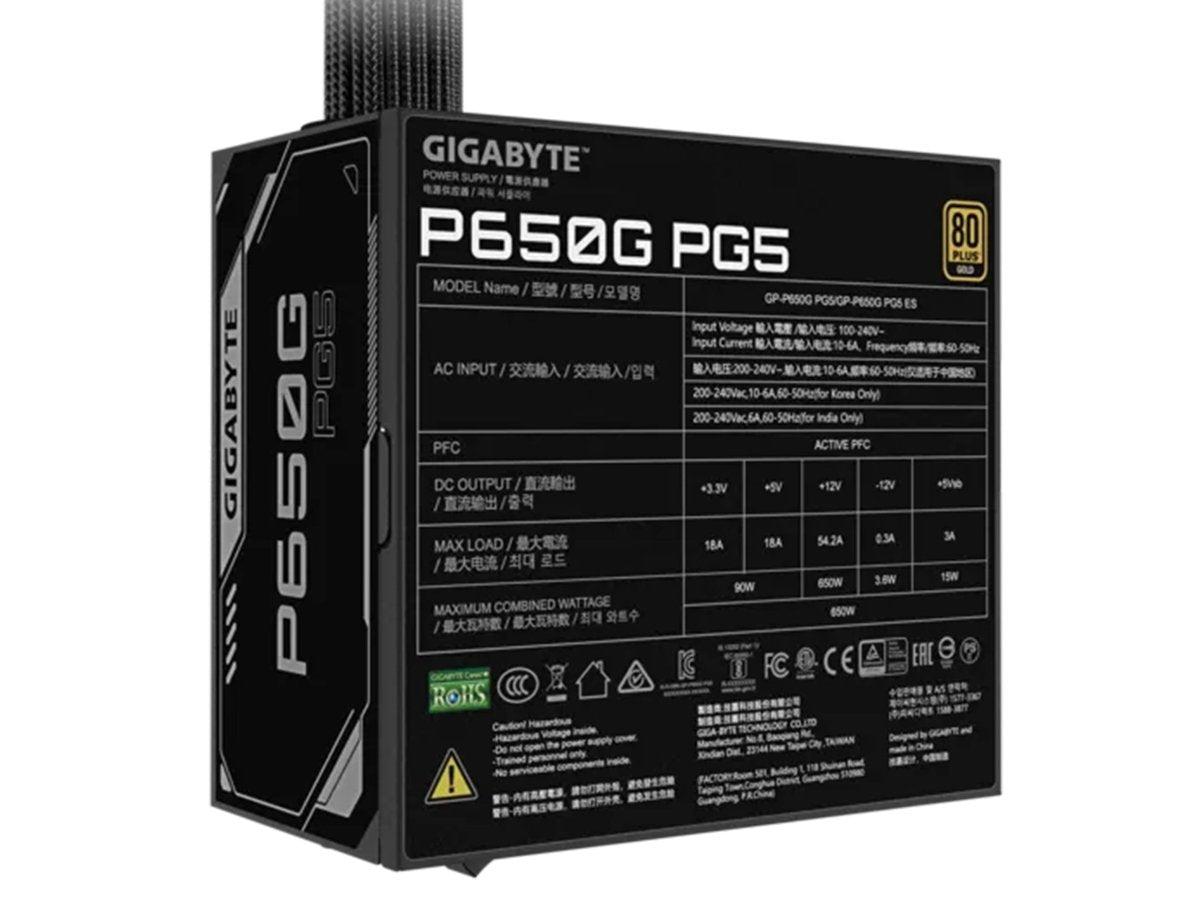 Gigabyte P650G PG5 650W Gold PCIe 5.1 ATX 3.1 PSU - I Gaming Computer | Australia Wide Shipping | Buy now, Pay Later with Afterpay, Klarna, Zip, Latitude & Paypal