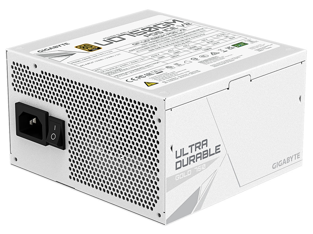 Gigabyte UD750 750W Gold PCIe 5.1 V2 ATX Power Supply - White - I Gaming Computer | Australia Wide Shipping | Buy now, Pay Later with Afterpay, Klarna, Zip, Latitude & Paypal
