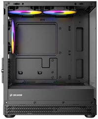 Okinos AQUA UNO Tempered Glass Mini Tower mATX Case - Black