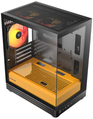 Okinos AQUA UNO Tempered Glass Mini Tower mATX Case - Canary