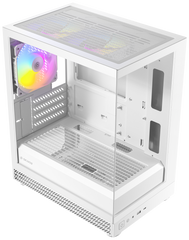 Okinos AQUA UNO Tempered Glass Mini Tower mATX Case - Polar