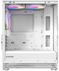 Okinos AQUA UNO Tempered Glass Mini Tower mATX Case - Polar