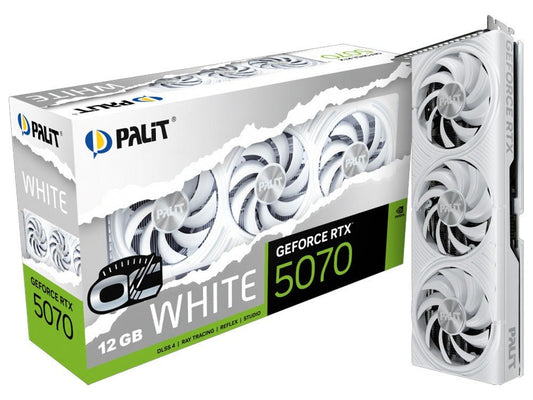 Palit GeForce RTX 5070 White OC 12GB GDDR7 Graphics Card - I Gaming Computer | Australia Wide Shipping | Buy now, Pay Later with Afterpay, Klarna, Zip, Latitude & Paypal