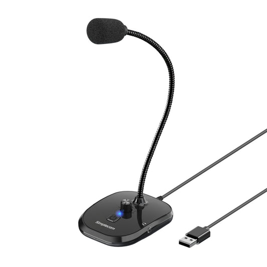 Simplecom UM360 Plug and Play USB Desktop Microphone with Headphone Jack - I Gaming Computer | Australia Wide Shipping | Buy now, Pay Later with Afterpay, Klarna, Zip, Latitude & Paypal