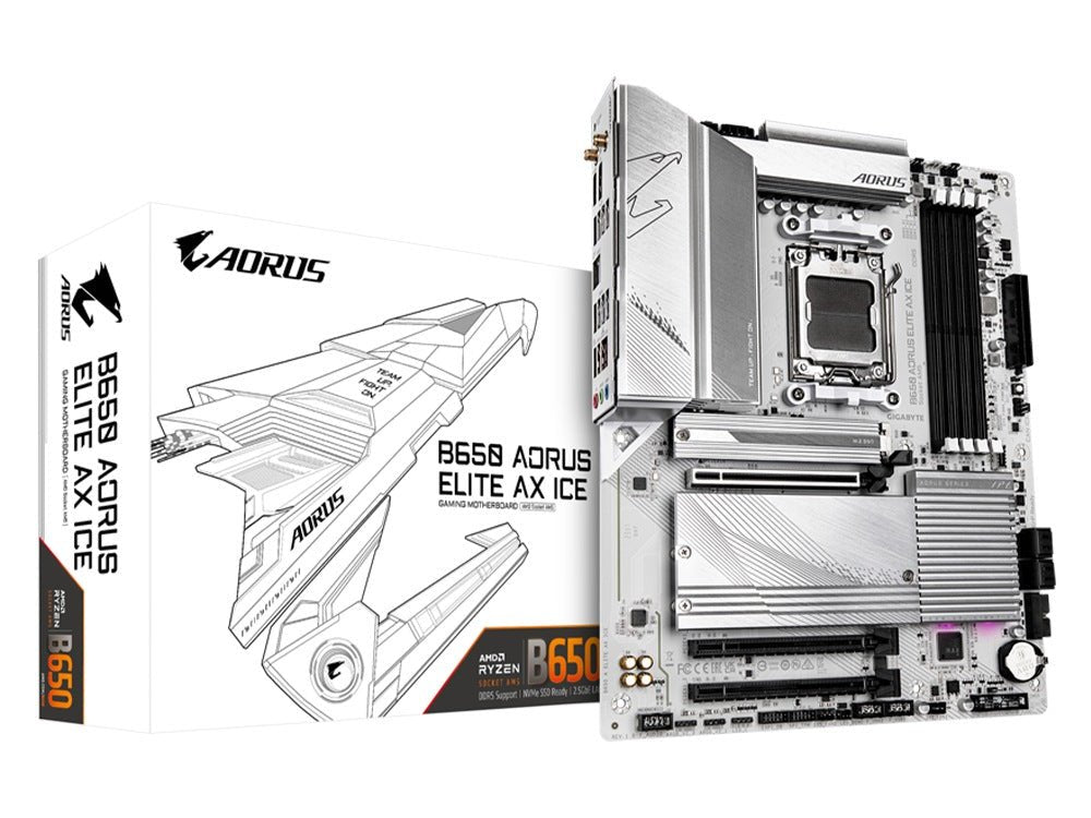 Gigabyte B650 AORUS ELITE AX ICE Motherboard - I Gaming Computer | Australia Wide Shipping | Buy now, Pay Later with Afterpay, Klarna, Zip, Latitude & Paypal