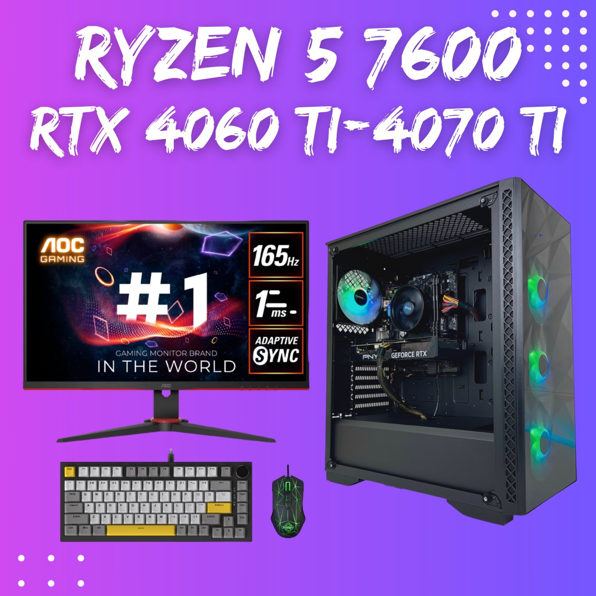 Gaming PC Bundle | Ryzen 5 7600| RTX 4060Ti/4070 Ti super | 32GB DDR5 Shadow Flame - I Gaming Computer | Australia Wide Shipping | Buy now, Pay Later with Afterpay, Klarna, Zip, Latitude & Paypal