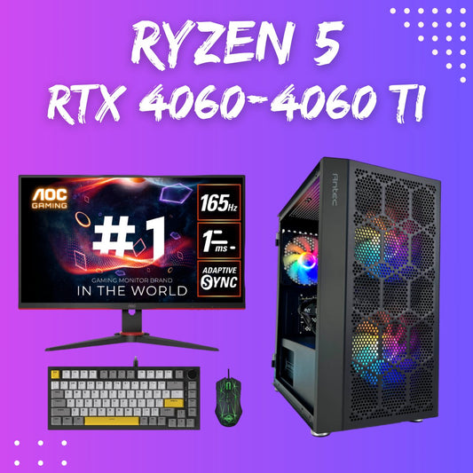 Gaming PC Bundle | Ryzen 5 5500 | RTX 4060-4060 Ti | Dark Phantom - I Gaming Computer | Australia Wide Shipping | Buy now, Pay Later with Afterpay, Klarna, Zip, Latitude & Paypal