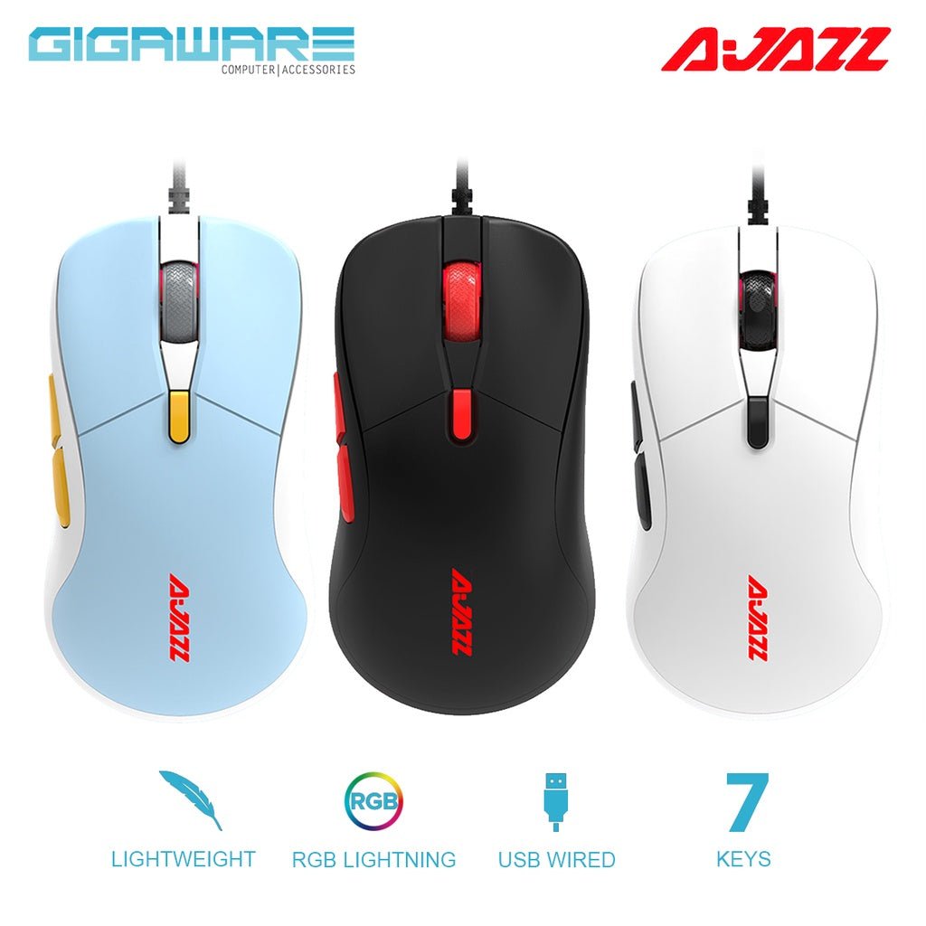 Ajazz AJ129 Black wired Gaming Mouse RGB - I Gaming Computer | Australia Wide Shipping | Buy now, Pay Later with Afterpay, Klarna, Zip, Latitude & Paypal