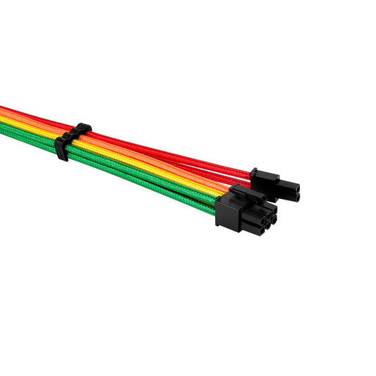 1ST Player Rainbow Color 8-Pin PCIe Sleeved Extension Cable - I Gaming Computer | Australia Wide Shipping | Buy now, Pay Later with Afterpay, Klarna, Zip, Latitude & Paypal