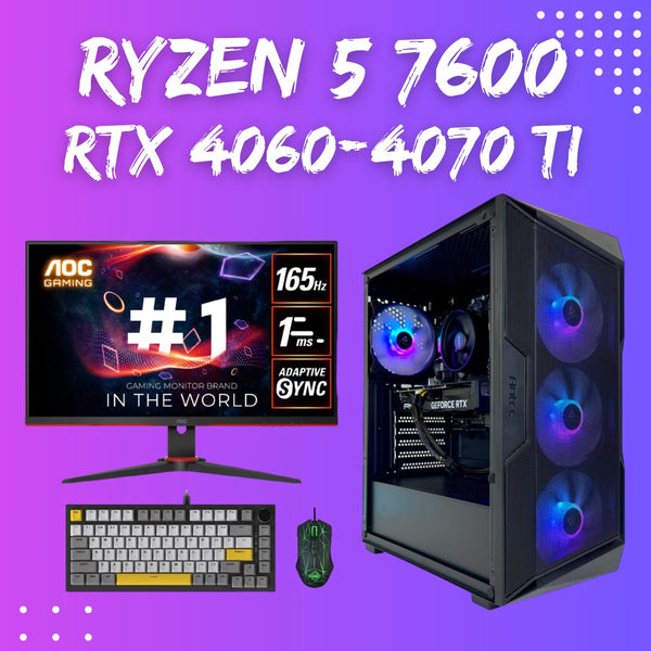 Gaming PC Bundle | Ryzen 5 7600 | RTX 4060-4070 Ti super | 32GB 