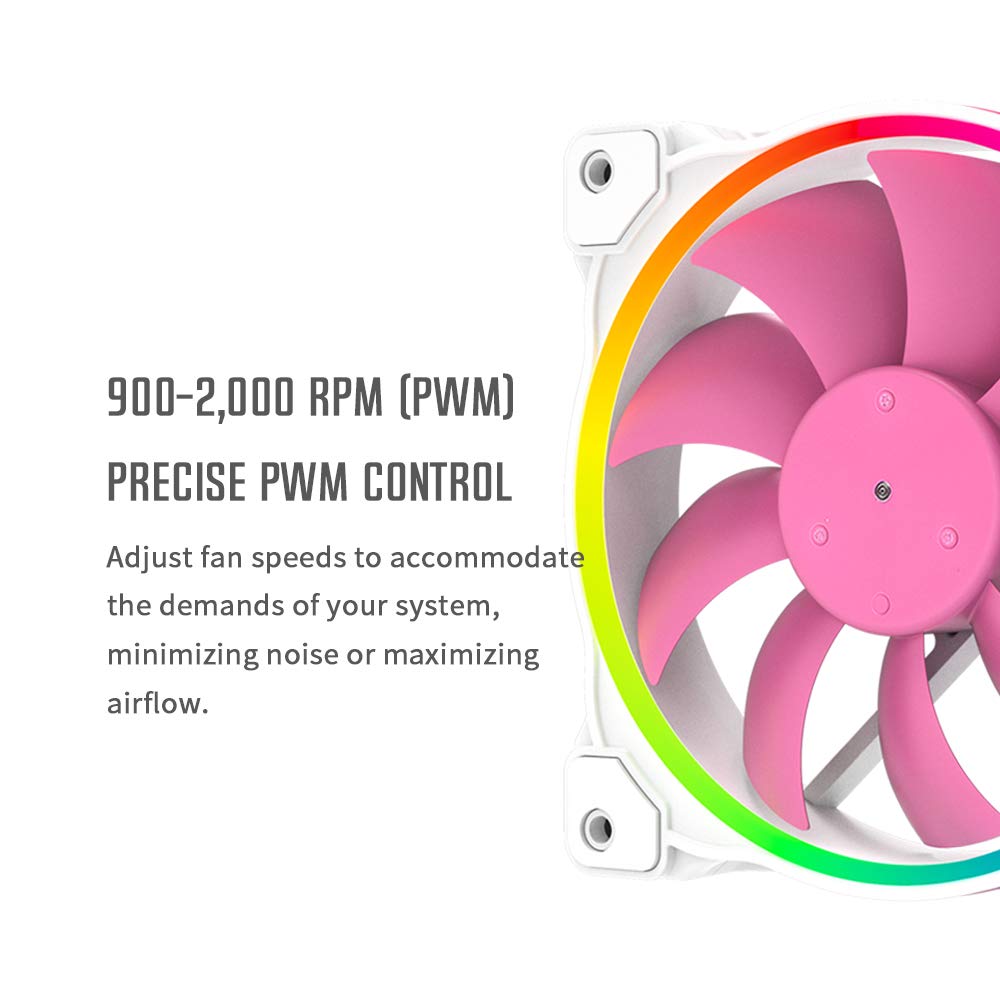 ID-COOLING ZF Series 120mm Pink Addressable RGB LED Fan - I Gaming Computer | Australia Wide Shipping | Buy now, Pay Later with Afterpay, Klarna, Zip, Latitude & Paypal