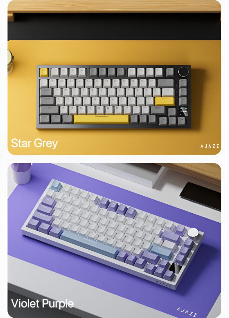 Ajazz AK820Pro Purple Mechanical keyboard RGB (Flyfish switch) - I Gaming Computer | Australia Wide Shipping | Buy now, Pay Later with Afterpay, Klarna, Zip, Latitude & Paypal