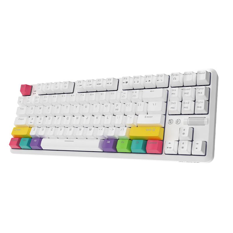 Ajazz K870T White Mechanical keyboard (Red switch) - I Gaming Computer | Australia Wide Shipping | Buy now, Pay Later with Afterpay, Klarna, Zip, Latitude & Paypal