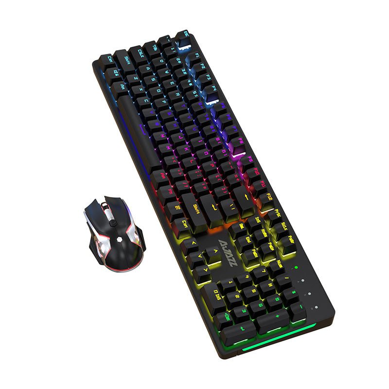 Ajazz Watchmen II black Mouse & Mechanical keyboard Combo Rainbow (Blue switch) - I Gaming Computer | Australia Wide Shipping | Buy now, Pay Later with Afterpay, Klarna, Zip, Latitude & Paypal