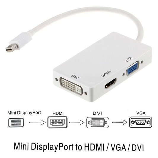 Astrotek 3 in1 Thunderbolt Mini Display Port to HDMI DVI VGA Adapter - I Gaming Computer | Australia Wide Shipping | Buy now, Pay Later with Afterpay, Klarna, Zip, Latitude & Paypal