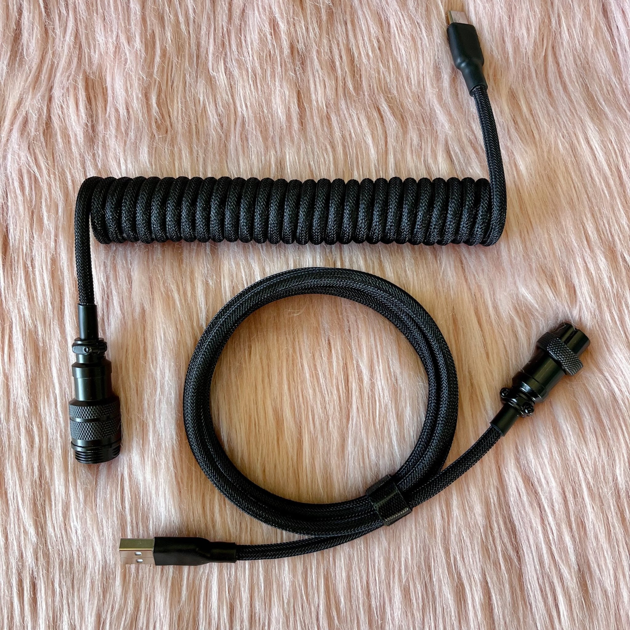 Coiled Cable GX16 -Black - I Gaming Computer | Australia Wide Shipping | Buy now, Pay Later with Afterpay, Klarna, Zip, Latitude & Paypal