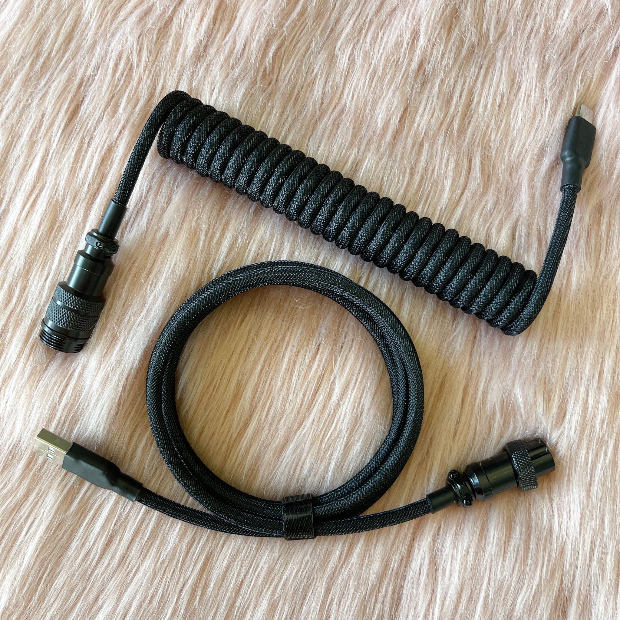 Coiled Cable GX16 -Black - I Gaming Computer | Australia Wide Shipping | Buy now, Pay Later with Afterpay, Klarna, Zip, Latitude & Paypal