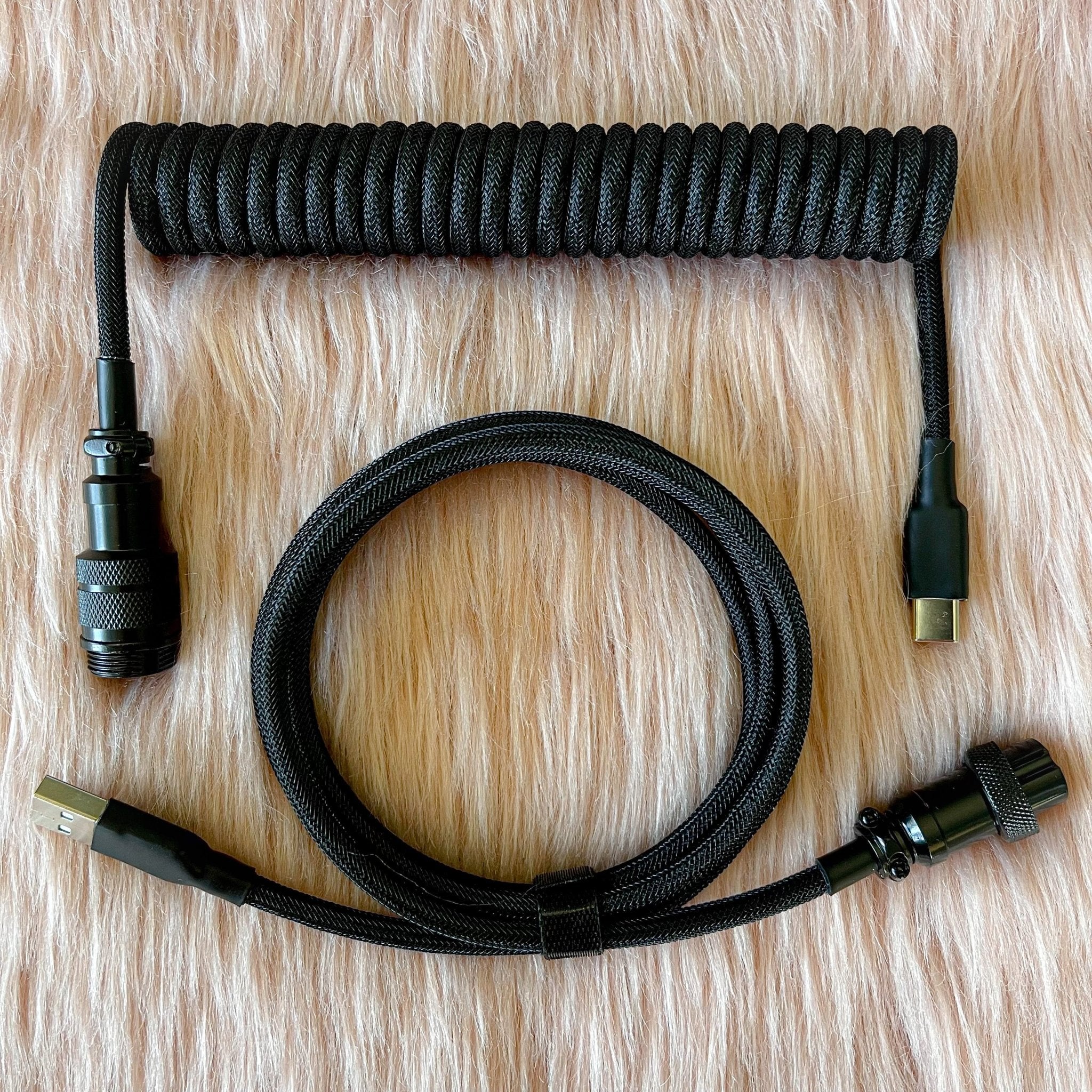 Coiled Cable GX16 -Black - I Gaming Computer | Australia Wide Shipping | Buy now, Pay Later with Afterpay, Klarna, Zip, Latitude & Paypal