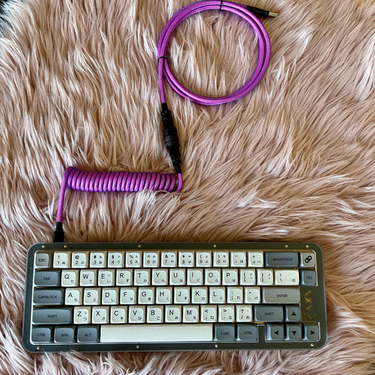 Coiled Cable GX16 -Purple - I Gaming Computer | Australia Wide Shipping | Buy now, Pay Later with Afterpay, Klarna, Zip, Latitude & Paypal
