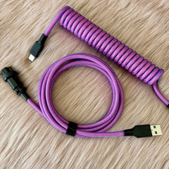 Coiled Cable GX16 -Purple - I Gaming Computer | Australia Wide Shipping | Buy now, Pay Later with Afterpay, Klarna, Zip, Latitude & Paypal