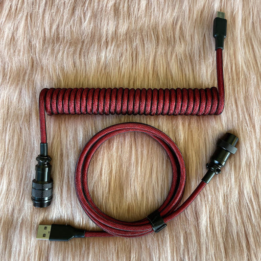 Coiled Cable GX16 -RED - I Gaming Computer | Australia Wide Shipping | Buy now, Pay Later with Afterpay, Klarna, Zip, Latitude & Paypal