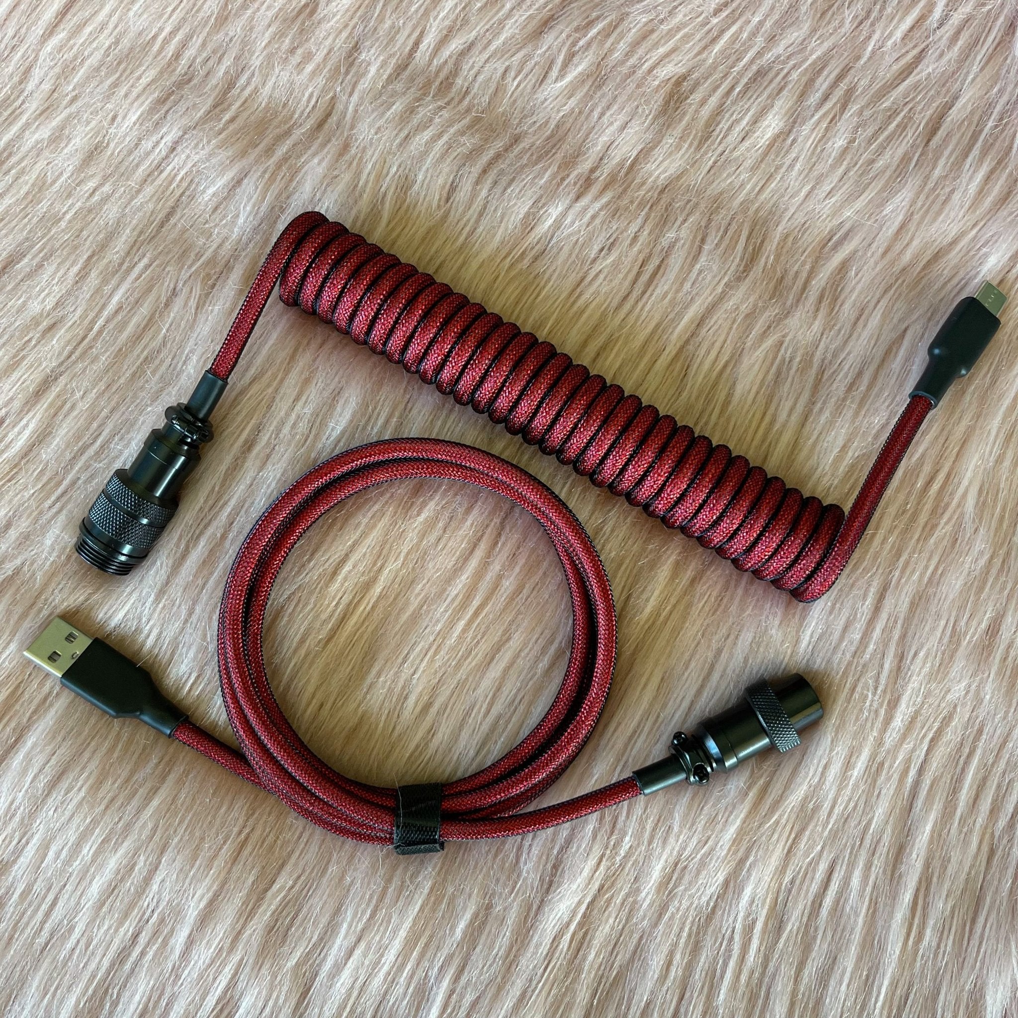 Coiled Cable GX16 -RED - I Gaming Computer | Australia Wide Shipping | Buy now, Pay Later with Afterpay, Klarna, Zip, Latitude & Paypal
