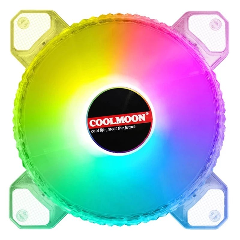 COOLMOON ARGB Crystal 120mm PWM fan - I Gaming Computer | Australia Wide Shipping | Buy now, Pay Later with Afterpay, Klarna, Zip, Latitude & Paypal