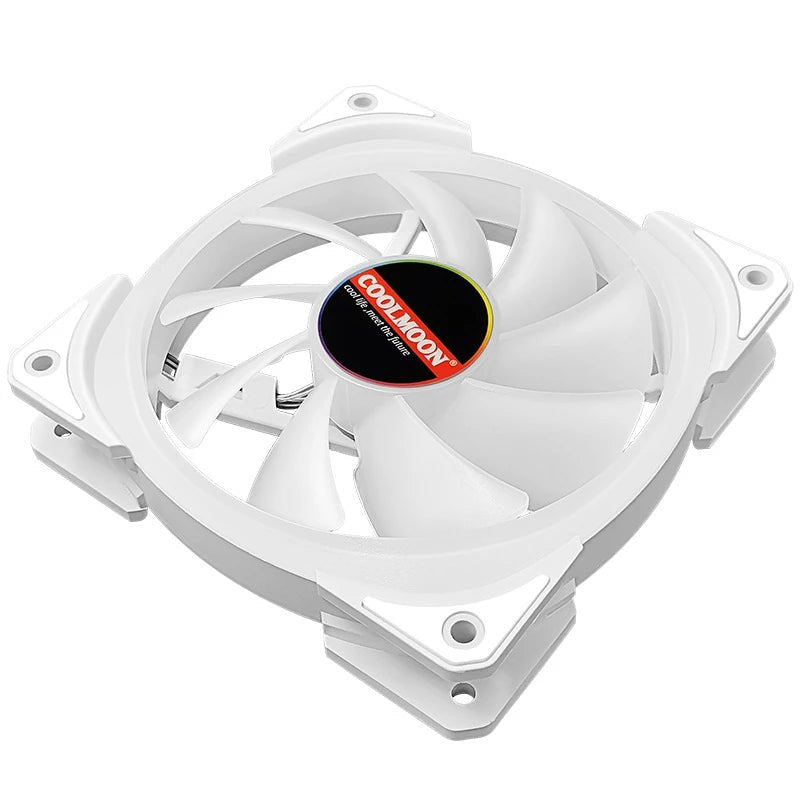 COOLMOON ARGB SJ 120mm PWM fan white - I Gaming Computer | Australia Wide Shipping | Buy now, Pay Later with Afterpay, Klarna, Zip, Latitude & Paypal