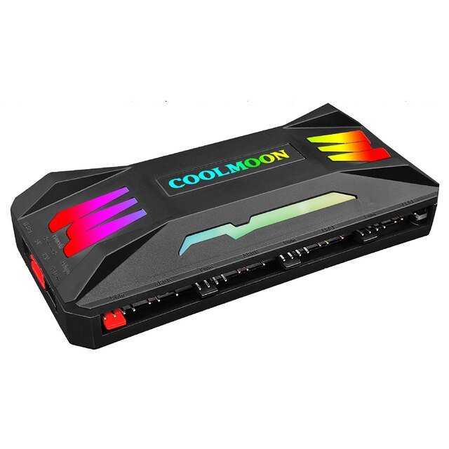 COOLMOON RGB Controller 4Pin PWM 5V 3Pin ARGB with Smart Remote Control Black - I Gaming Computer | Australia Wide Shipping | Buy now, Pay Later with Afterpay, Klarna, Zip, Latitude & Paypal