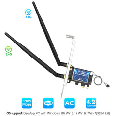EDUP AC1200 WiFi + Bluetooth 4.2 PCI-E Network Adapter - I Gaming Computer | Australia Wide Shipping | Buy now, Pay Later with Afterpay, Klarna, Zip, Latitude & Paypal