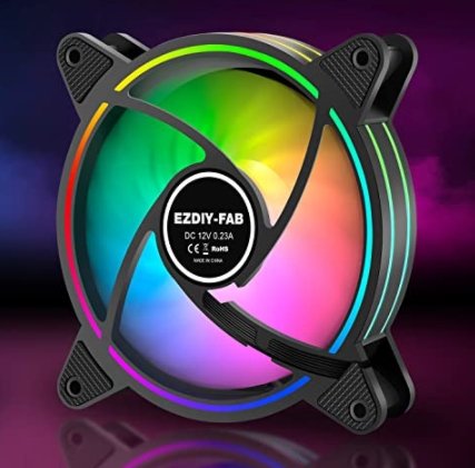 EZDIY 120mm Black Moonlight PWM Fan - I Gaming Computer | Australia Wide Shipping | Buy now, Pay Later with Afterpay, Klarna, Zip, Latitude & Paypal