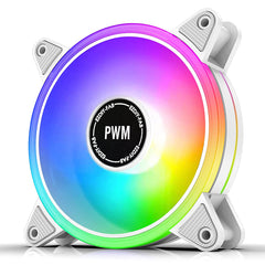 EZDIY 120mm White Moonlight Addressable RGB PWM Fan - I Gaming Computer | Australia Wide Shipping | Buy now, Pay Later with Afterpay, Klarna, Zip, Latitude & Paypal