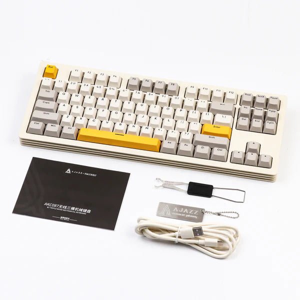 Ajazz AKC087 white Mechanical keyboard RGB Wired & Wireless (AS switch) - I Gaming Computer | Australia Wide Shipping | Buy now, Pay Later with Afterpay, Klarna, Zip, Latitude & Paypal