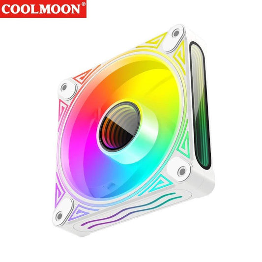 COOLMOON ARGB Dragon Mirror 120mm PWM fan Forward white - I Gaming Computer | Australia Wide Shipping | Buy now, Pay Later with Afterpay, Klarna, Zip, Latitude & Paypal