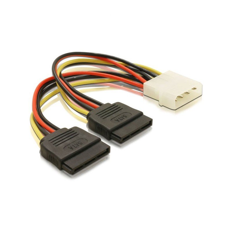 Molex to 2x SATA Power Splitter Cable - I Gaming Computer | Australia Wide Shipping | Buy now, Pay Later with Afterpay, Klarna, Zip, Latitude & Paypal