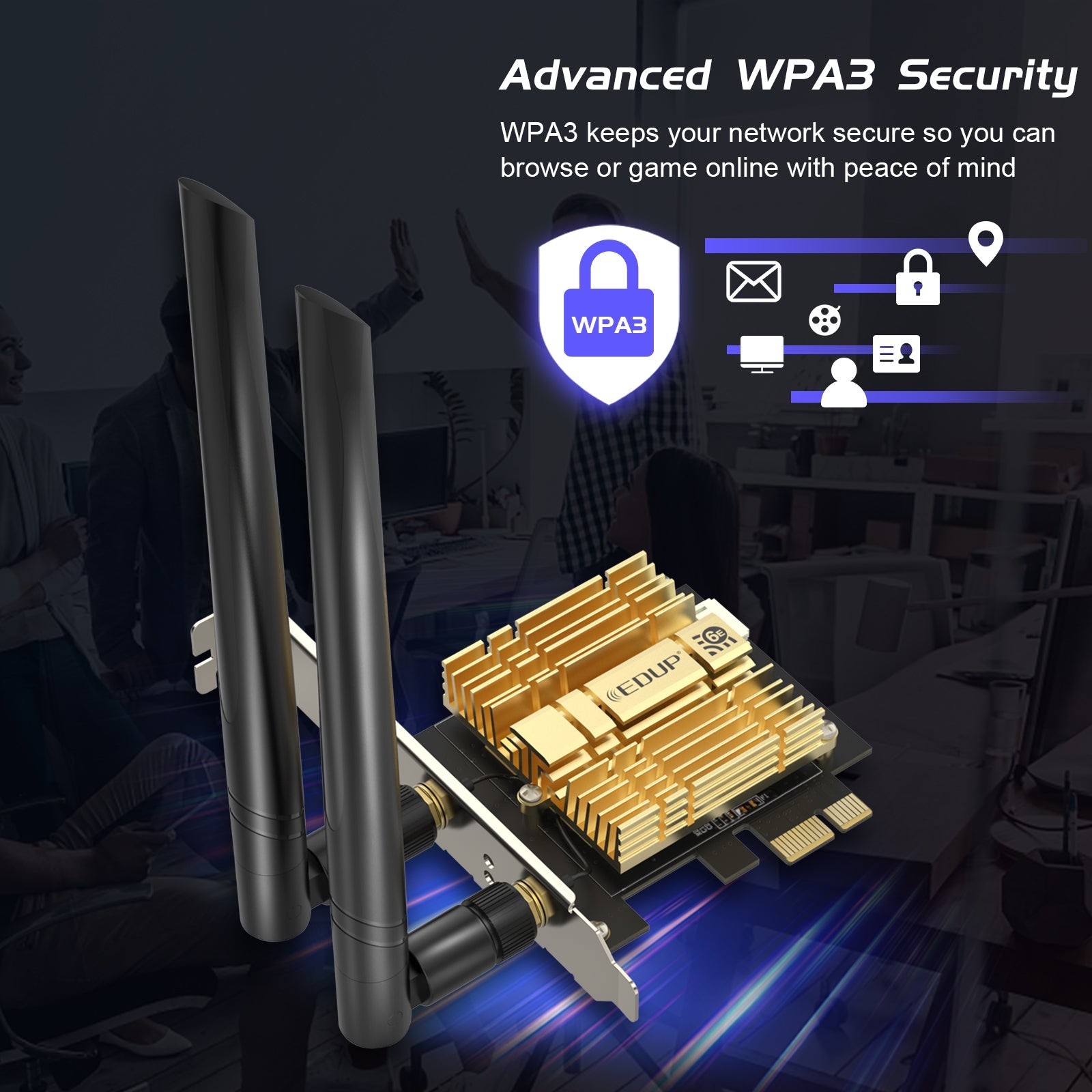 PCIe-AX3000 802.11ax Dual-Band Wireless-AX3000 PCIe Adapter with Bluetooth - I Gaming Computer | Australia Wide Shipping | Buy now, Pay Later with Afterpay, Klarna, Zip, Latitude & Paypal